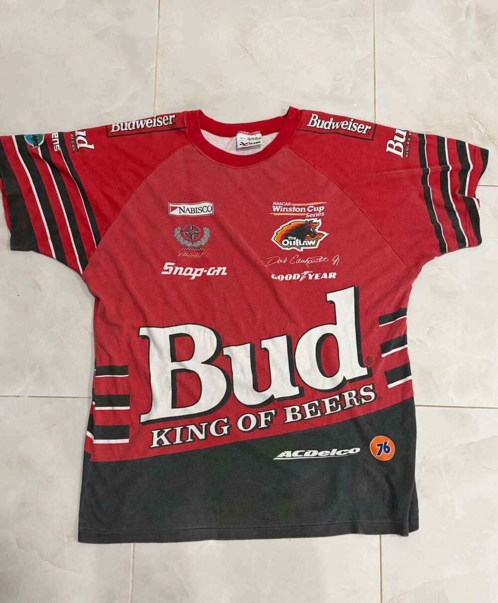 Vintage 1999 Chase Authentics Dale Earnhardt Jr. Budweiser NASCAR AOP XXL